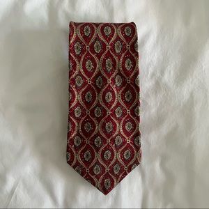 All Silk One of a Kind Vintage Red and Green Tommy Hilfiger Tie
